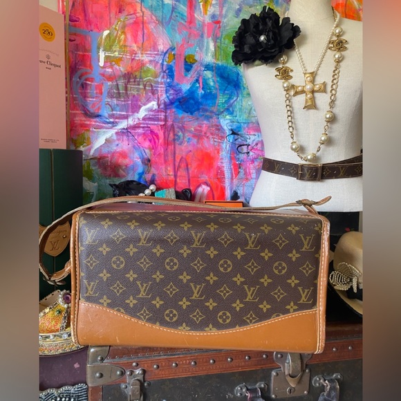 Rare Vintage LOUIS VUITTON Train Case Keepall Carry On Luxury Designer Luggage - Picture 11 of 13